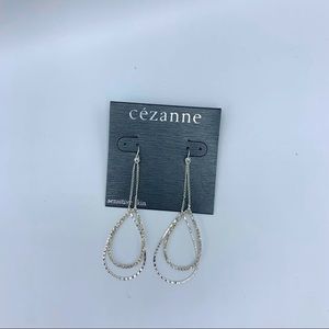 Cezanne Rhinestone Earrings - Silver